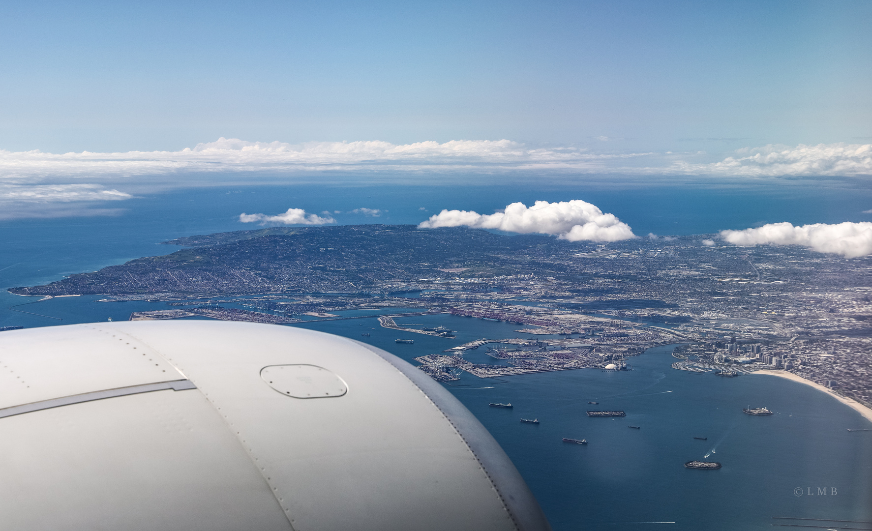 Anflug über Long Beach