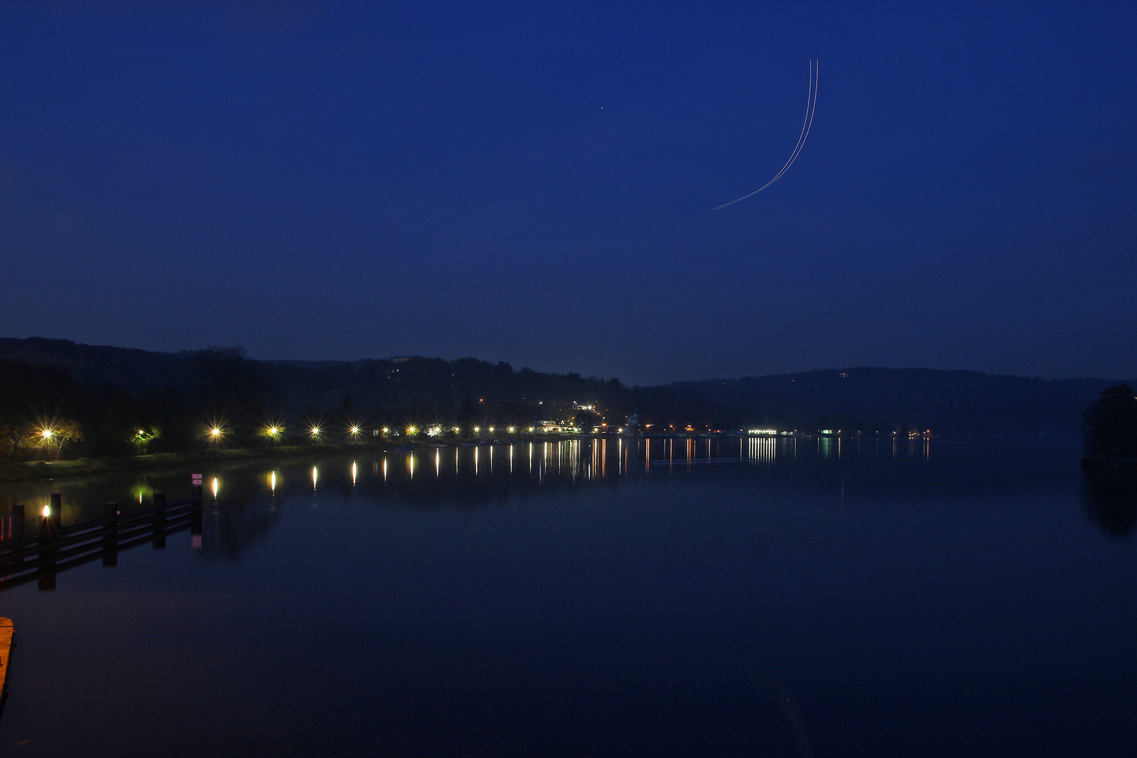 Anflug übern See