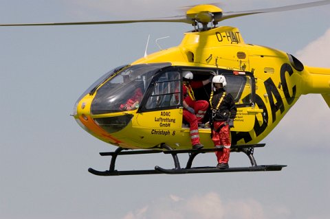 Anflug zur Wasserrettungsübung