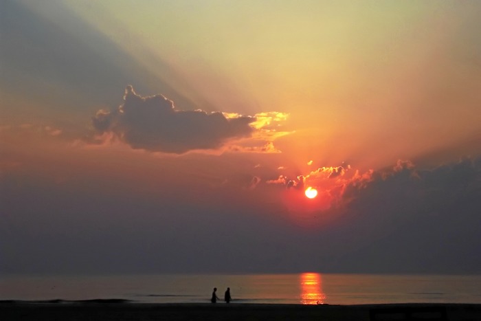 angekommen - am Abend am Meer