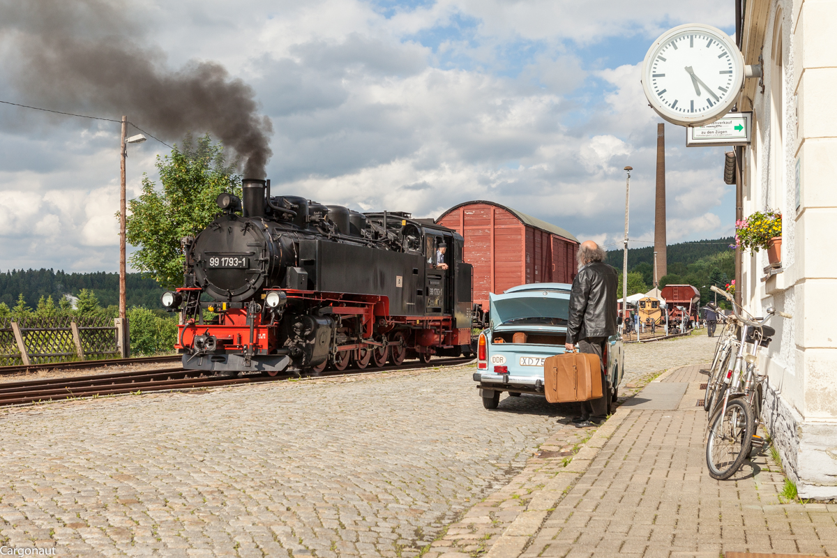 angekommen mit dem Zug