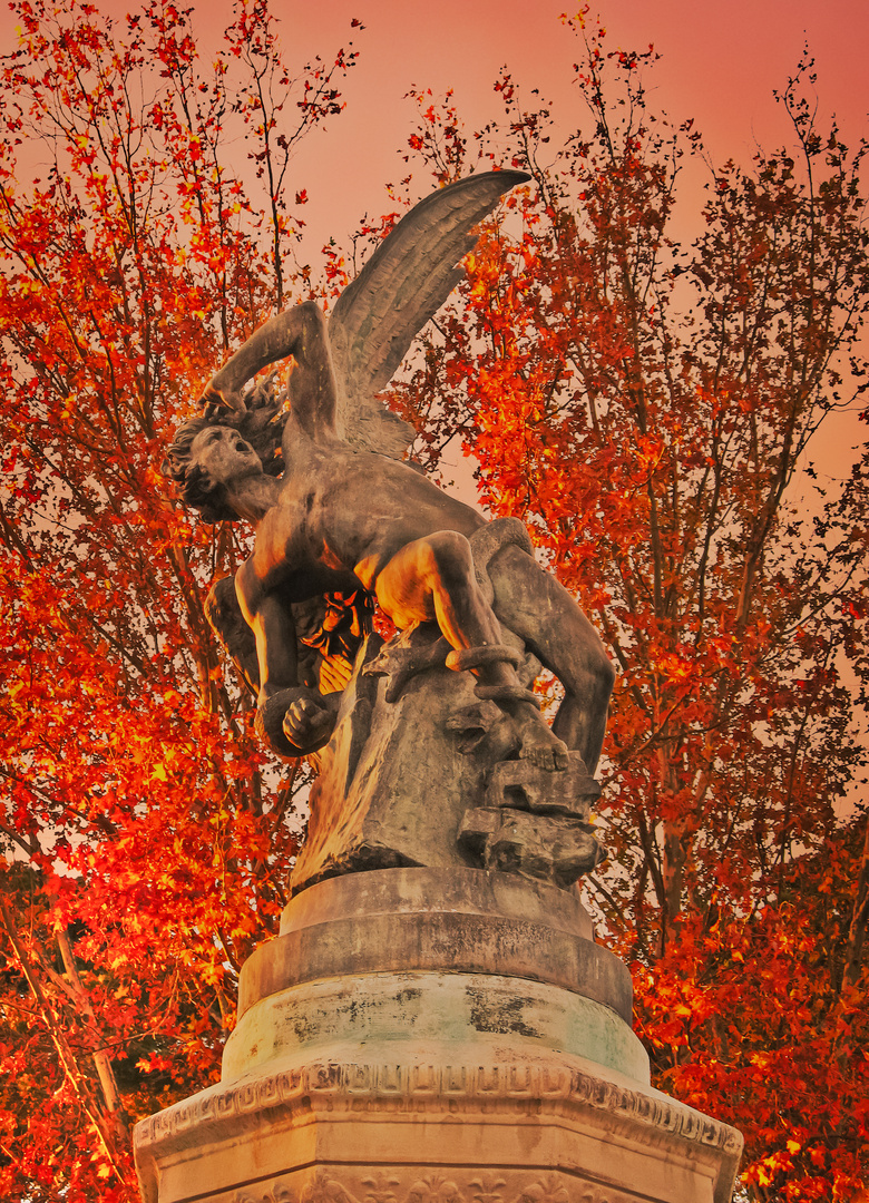 Angel caído. Parque del Retiro. Madrid.