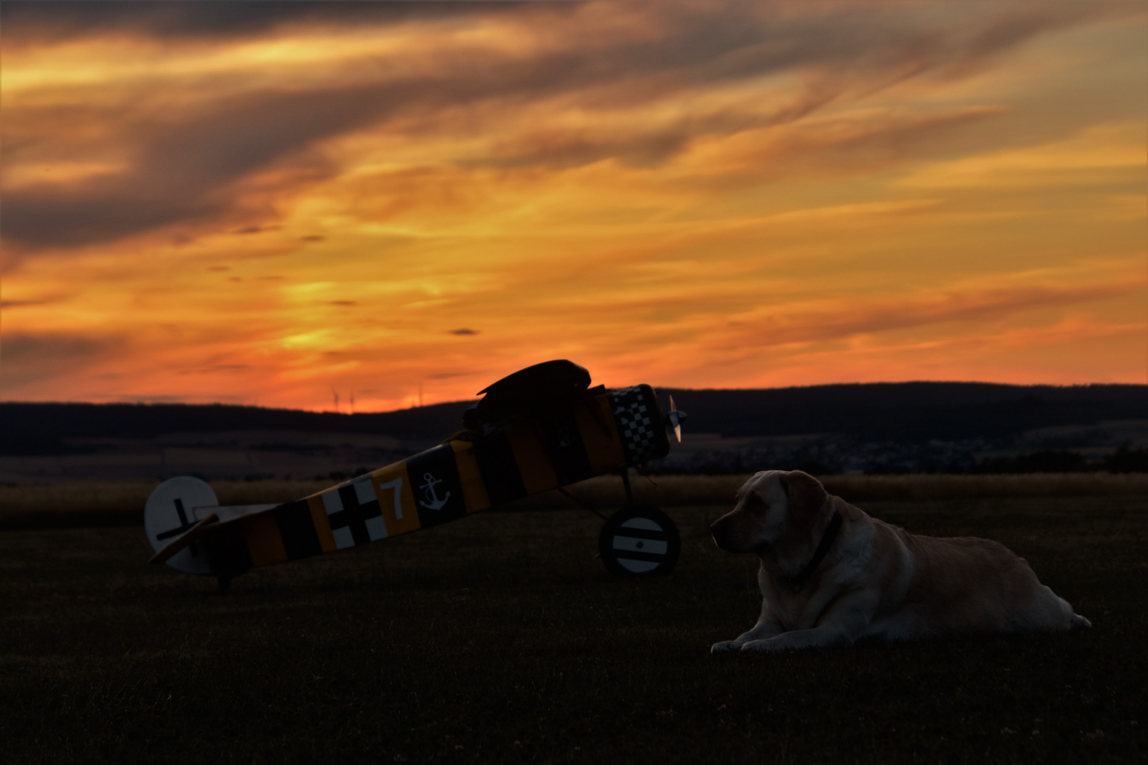 Angel & Maja im Sonnenuntergang 