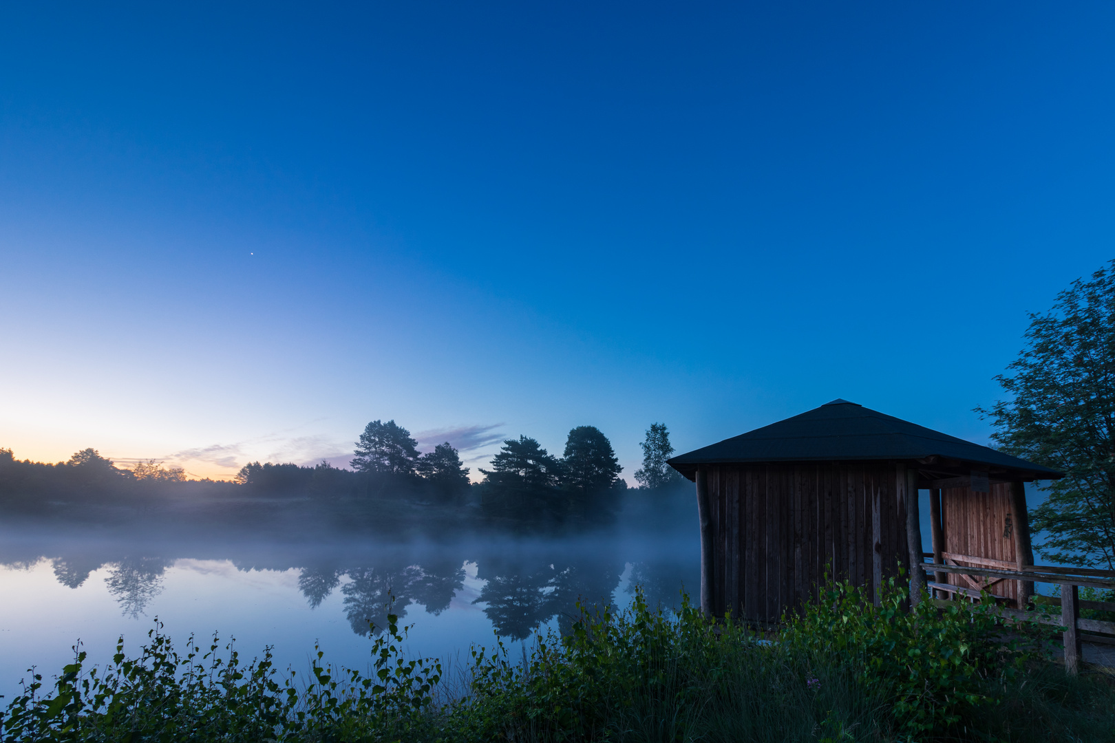 Angelbecksteich zur Blauen Stunde