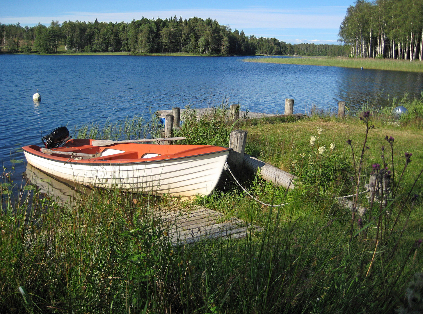 Angelboot am See im Dalsland