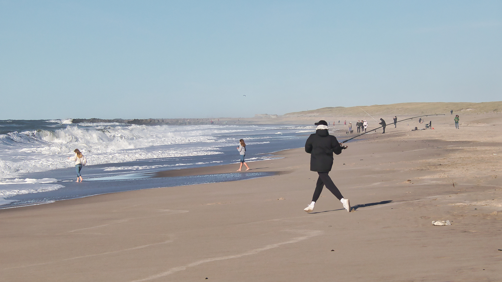 Angeln am Strand