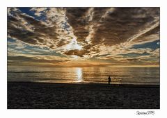 Angeln am Strand.....Sonnenuntergang geniessen