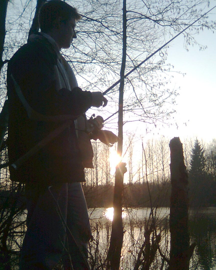 Angeln am waldsee