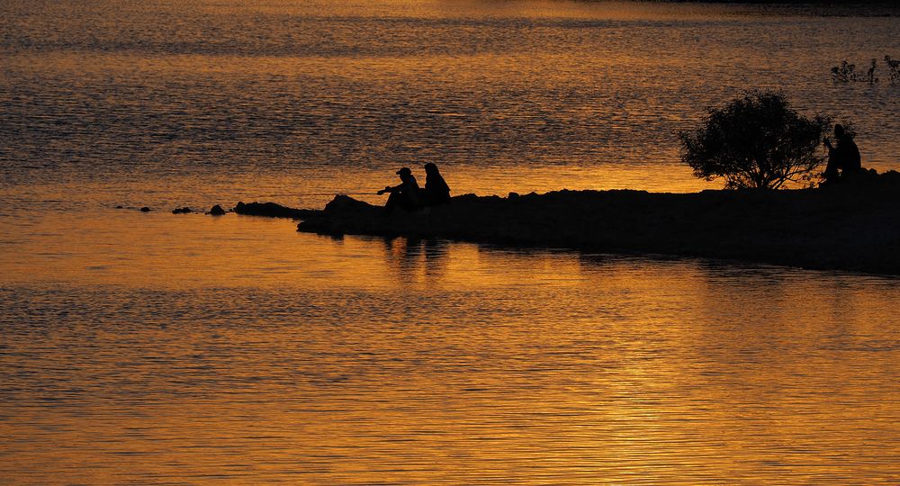 Angeln im fischreichen Stausee von Lalla