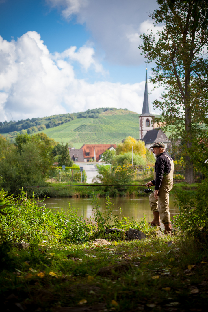 Angeln im malerischen Unterfranken