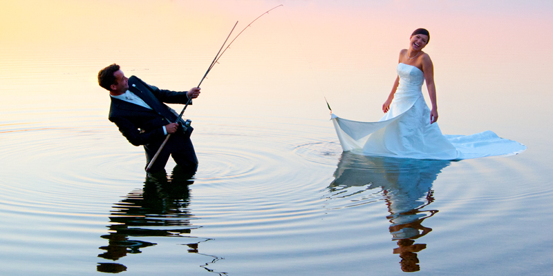 angeln mit angler ) Foto & Bild hochzeit, menschen Bilder auf