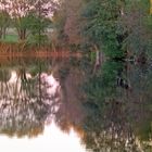 Angelteich in Norddeutschland, im Herbst