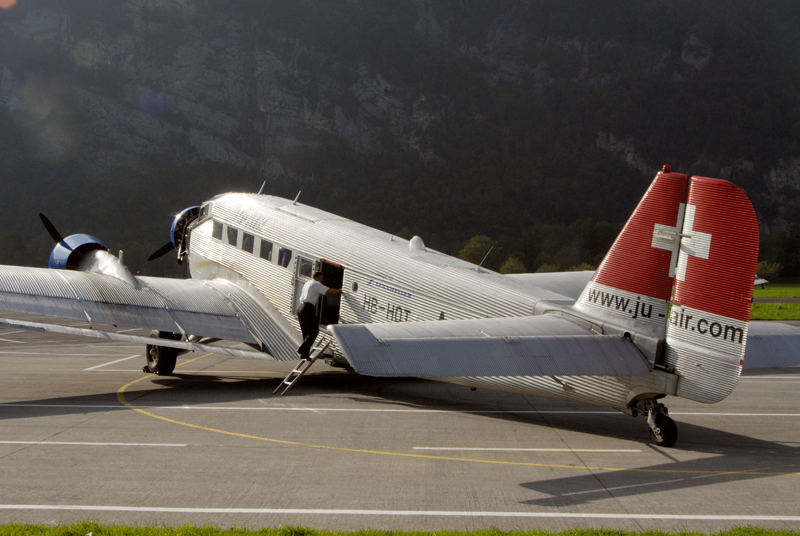 angetroffen: Ju 52 in Mollis