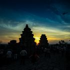 Angkor Sonnenuntergang mit Ballon und Heli