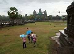 Angkor Wat in the rainy season, Cambodia