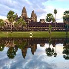 Angkor Wat mit Pferd -Spiegelung