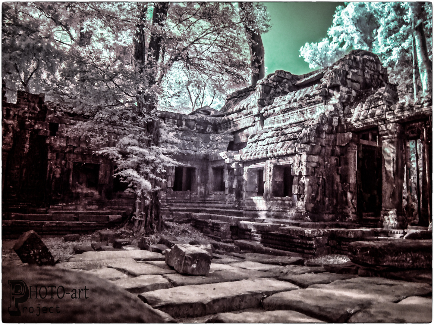 Angkor Wat Ta Prohm Infrared Kambodscha