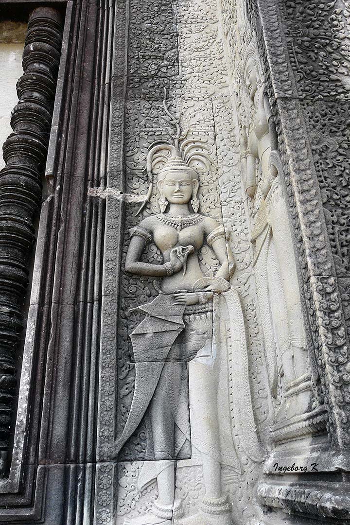 Angkor-Wat -Tempelwand