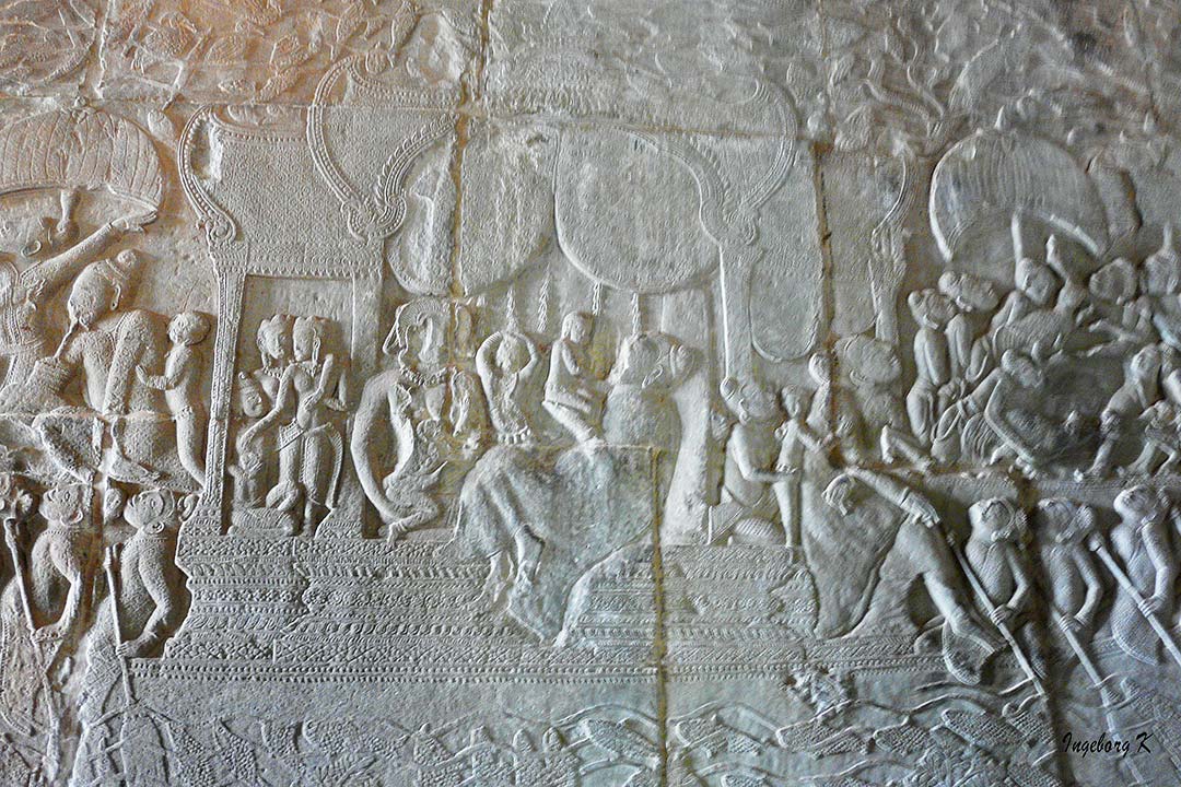 Angkor-Wat- Tempelwand