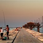 Angler Abends vor Chioggia