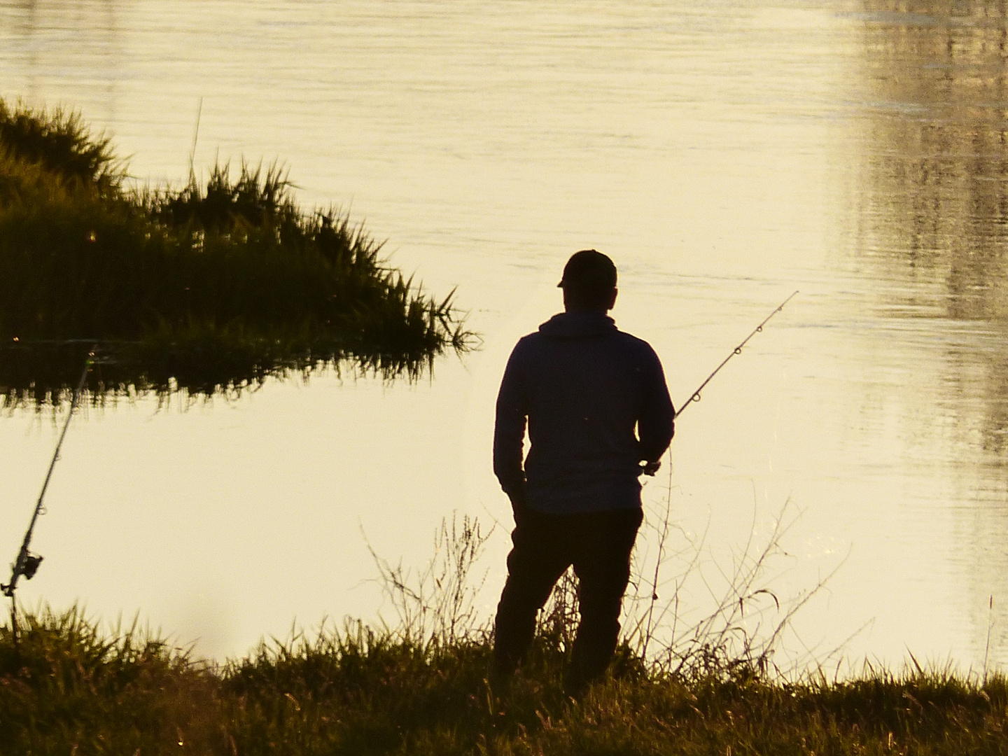 Angler am Fluß