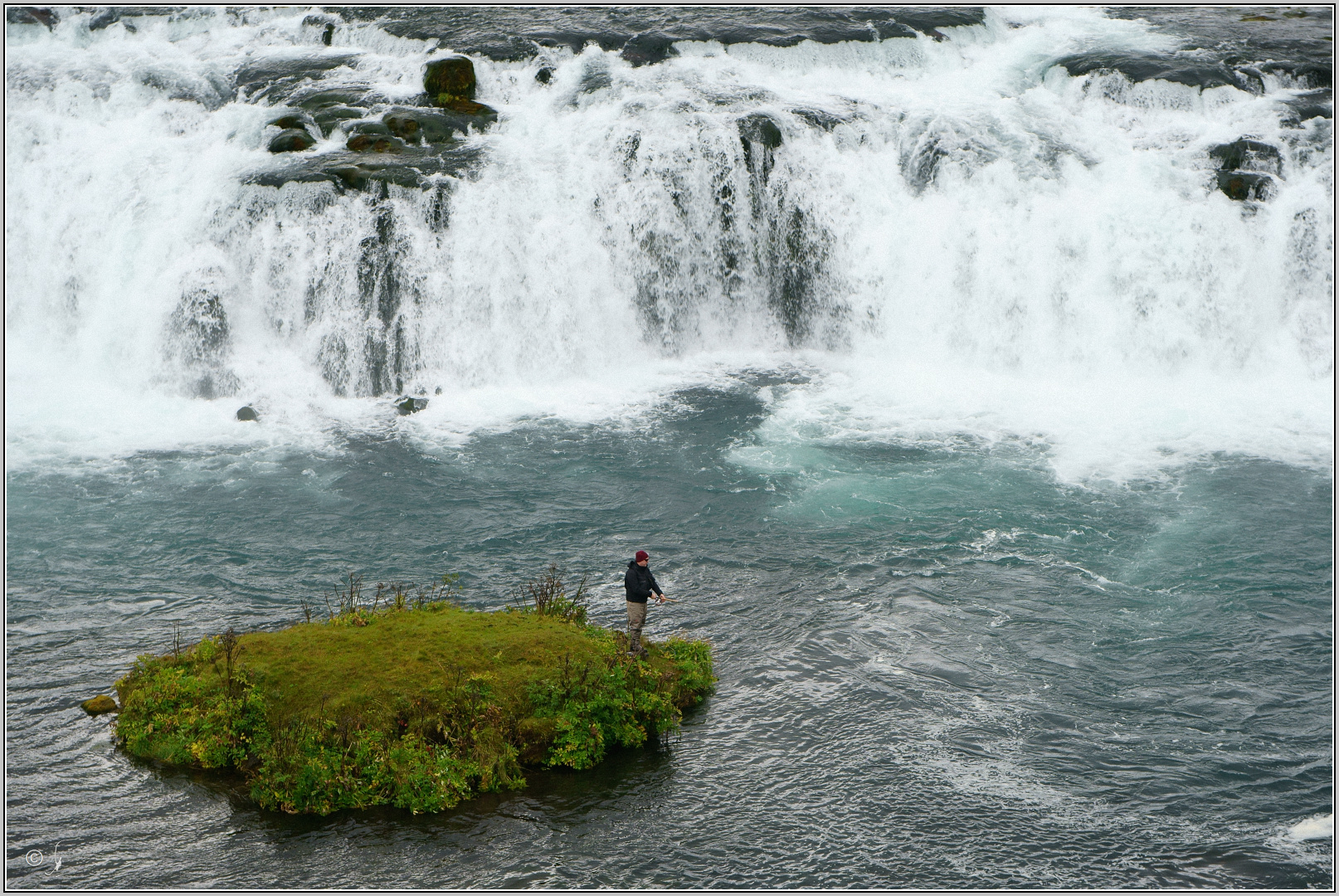 Angler am Gullfoss