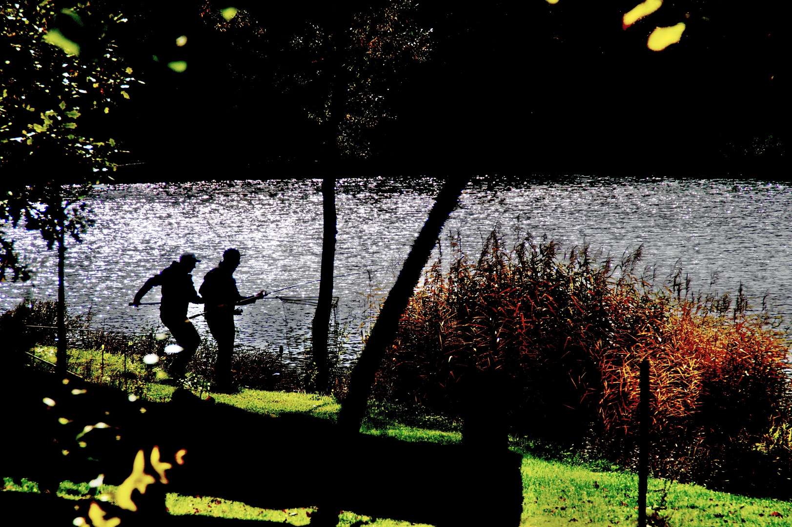 Angler am Hagersee in Tirol