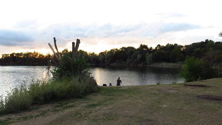 Angler am Holzscher Weiher