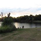 Angler am Holzscher Weiher