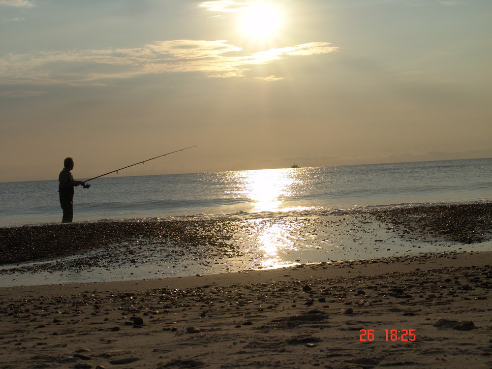 angler am meer