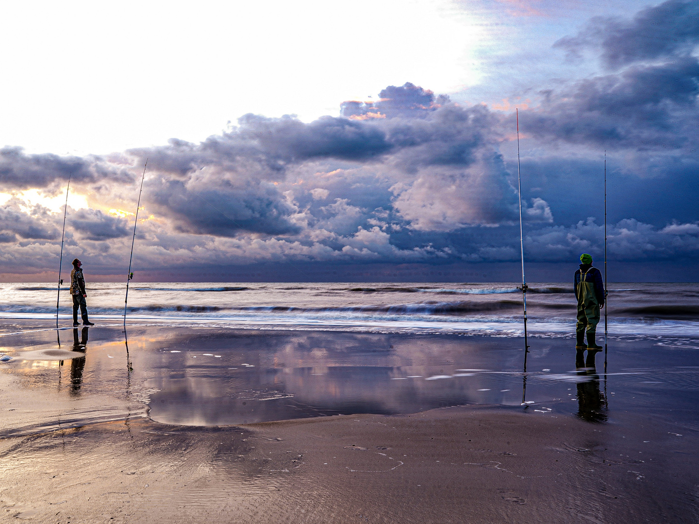 Angler am Meer 