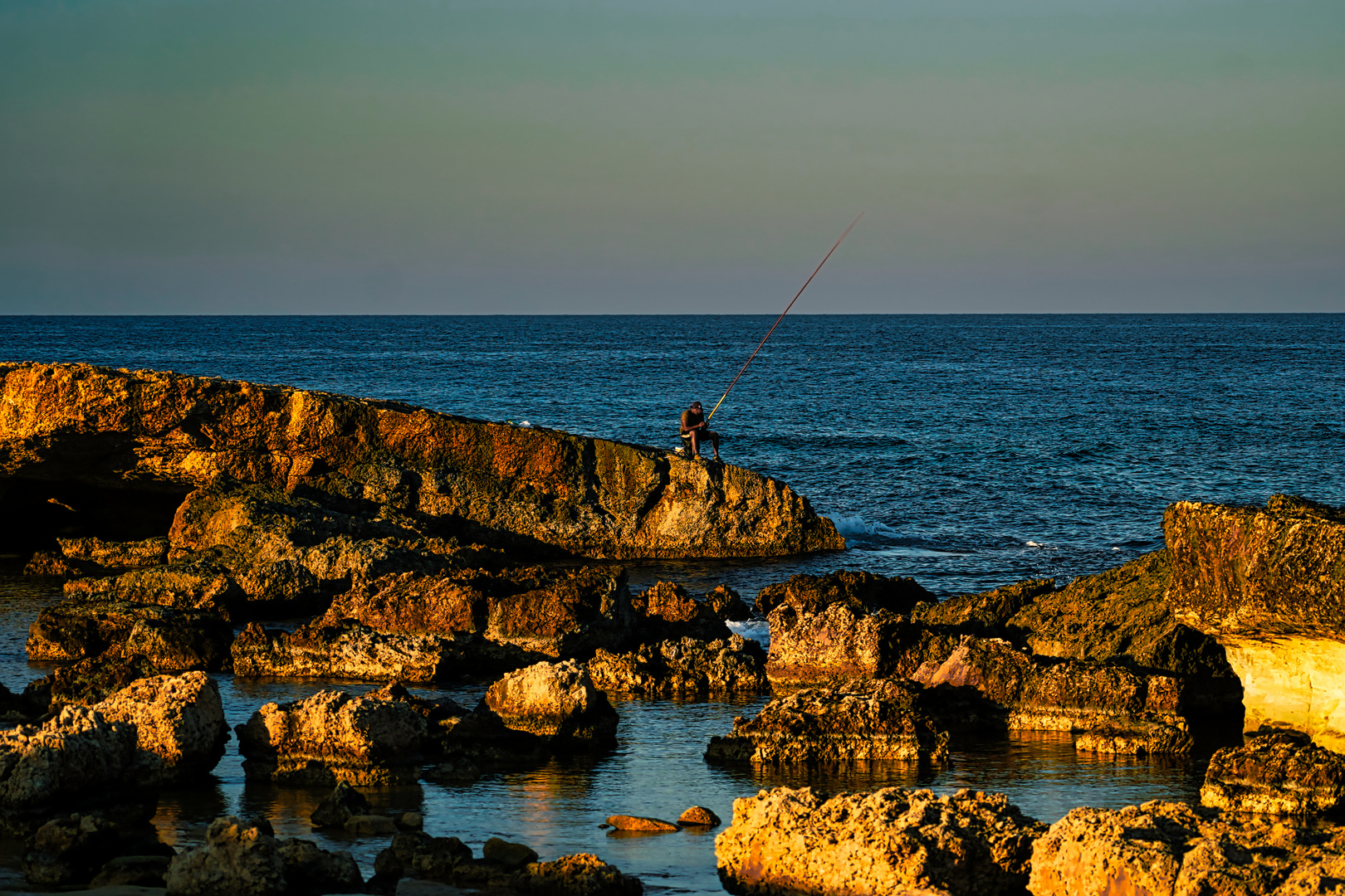 Angler am Morgen