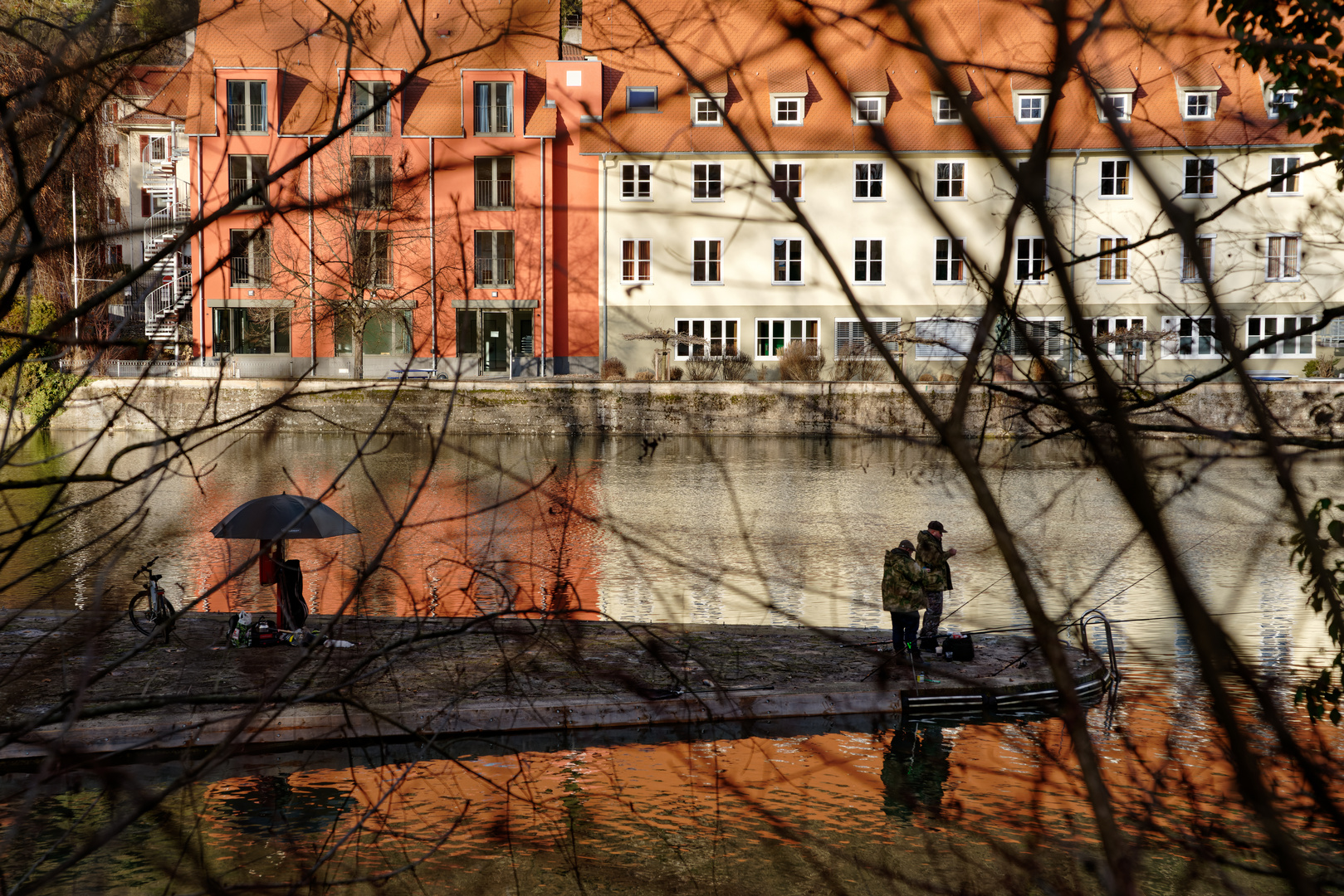 Angler am Neckar