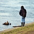 Angler am Rhein