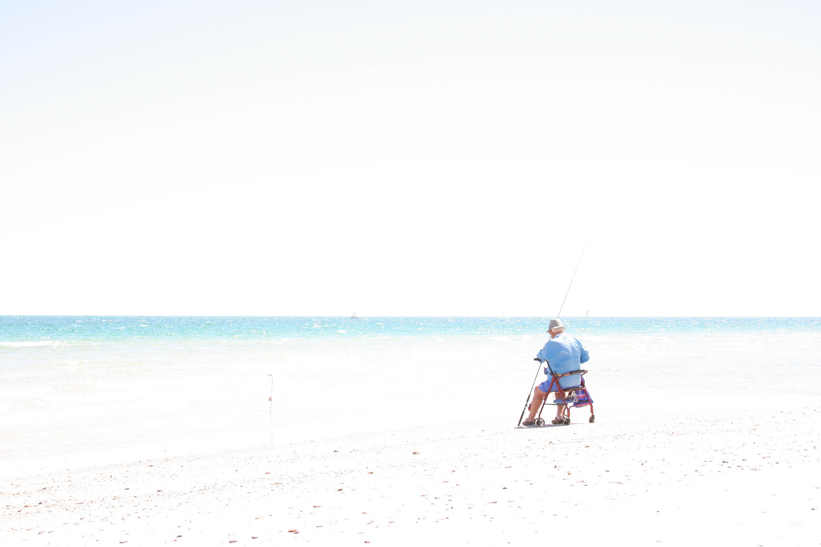 Angler am Strand