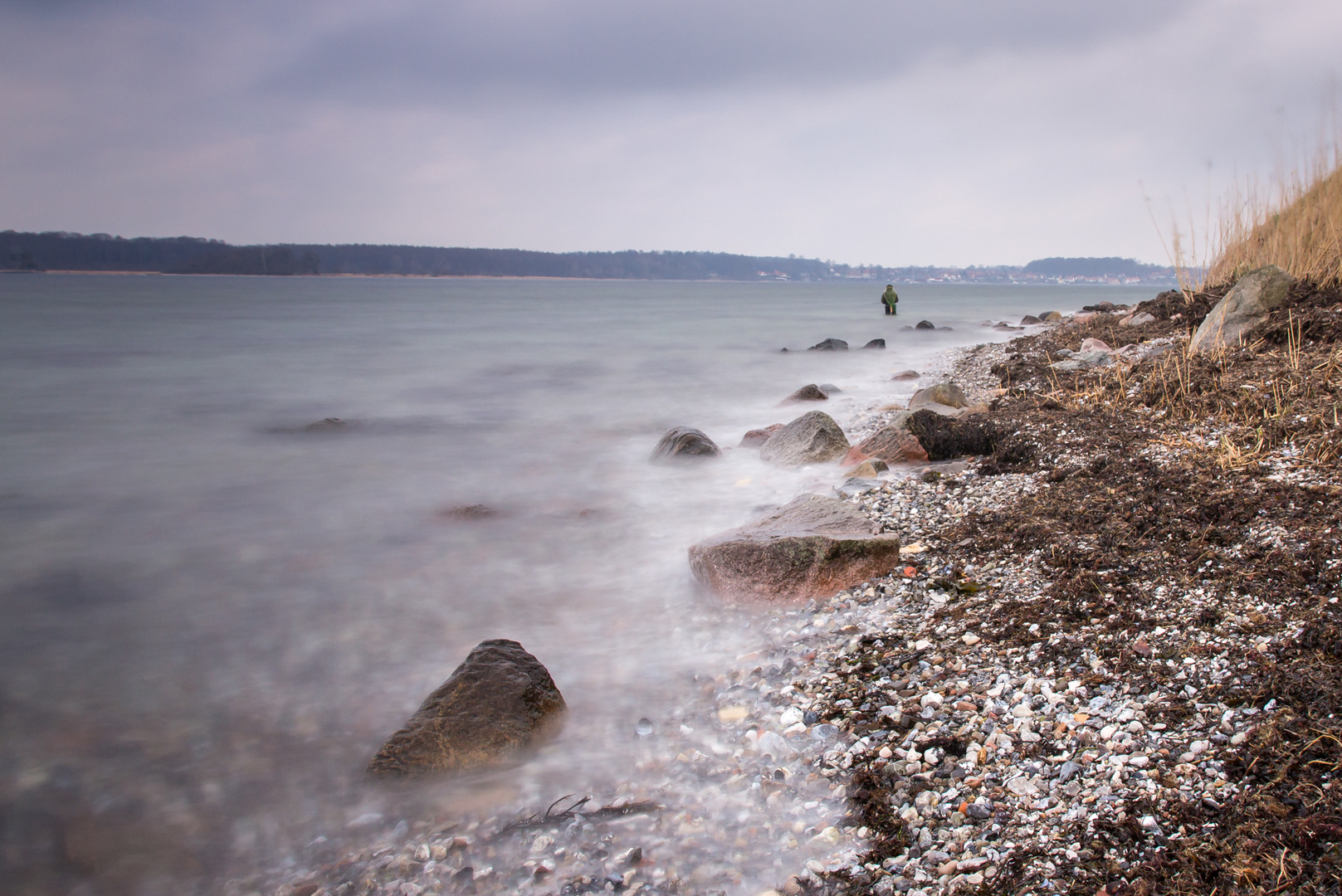 Angler am Strand