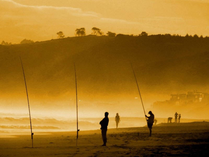 Angler am Wilderness Beach