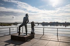 Angler an der Elbe