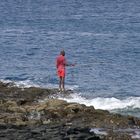 Angler an der Küste von Santiago/Cabo Verde