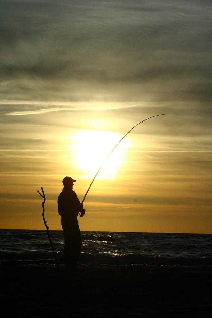 Angler an der Ostsee