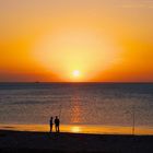 Angler au coucher du soleil