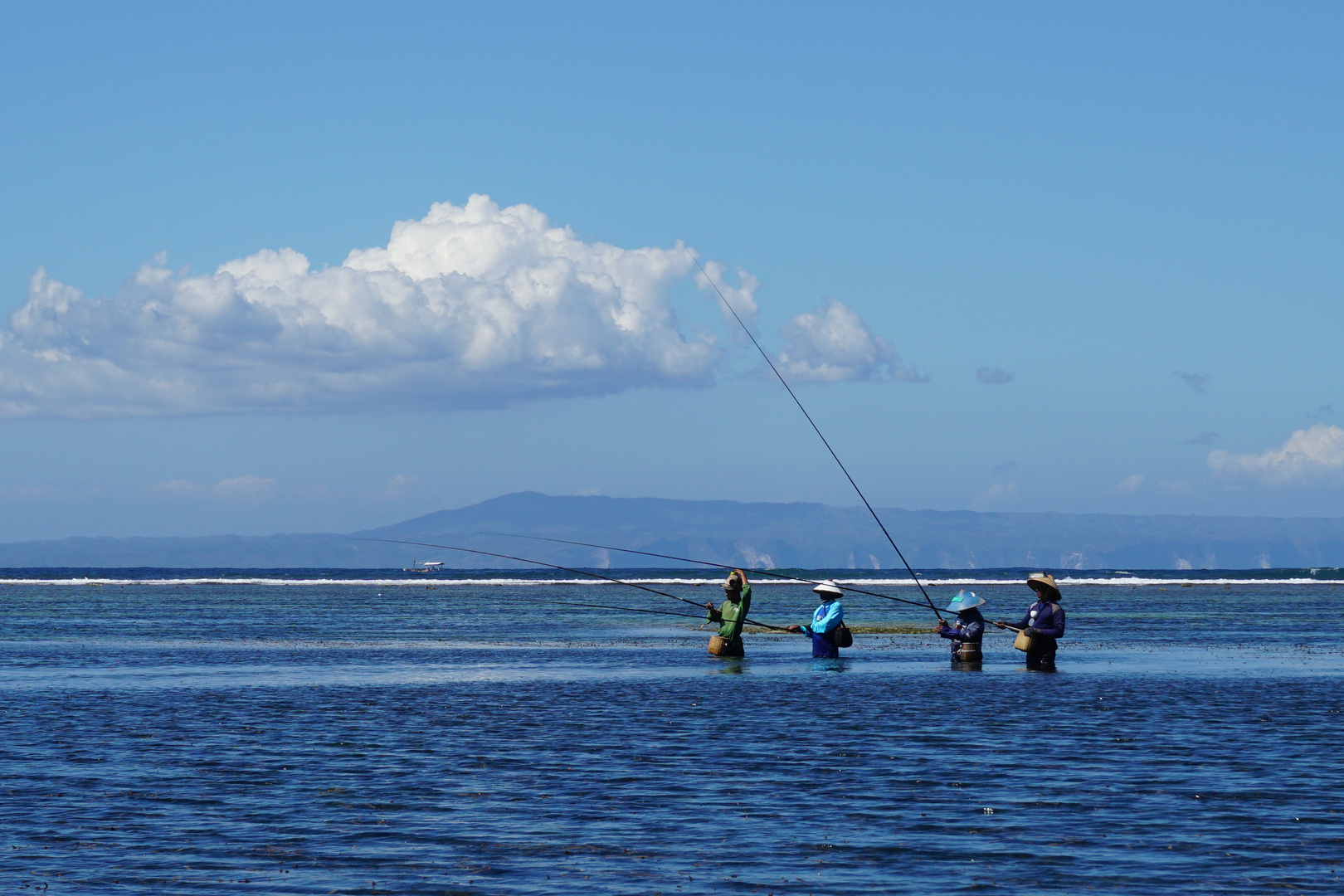 Angler auf Bali