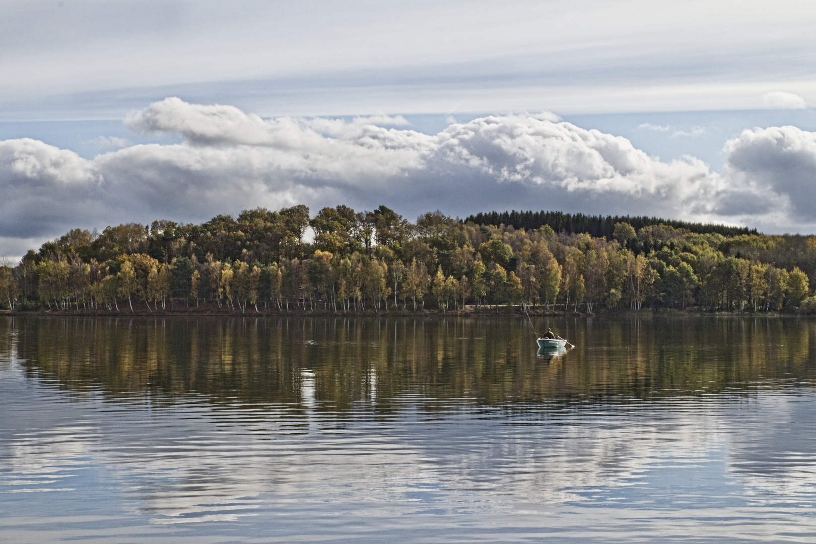 Angler auf dem Bostalsee