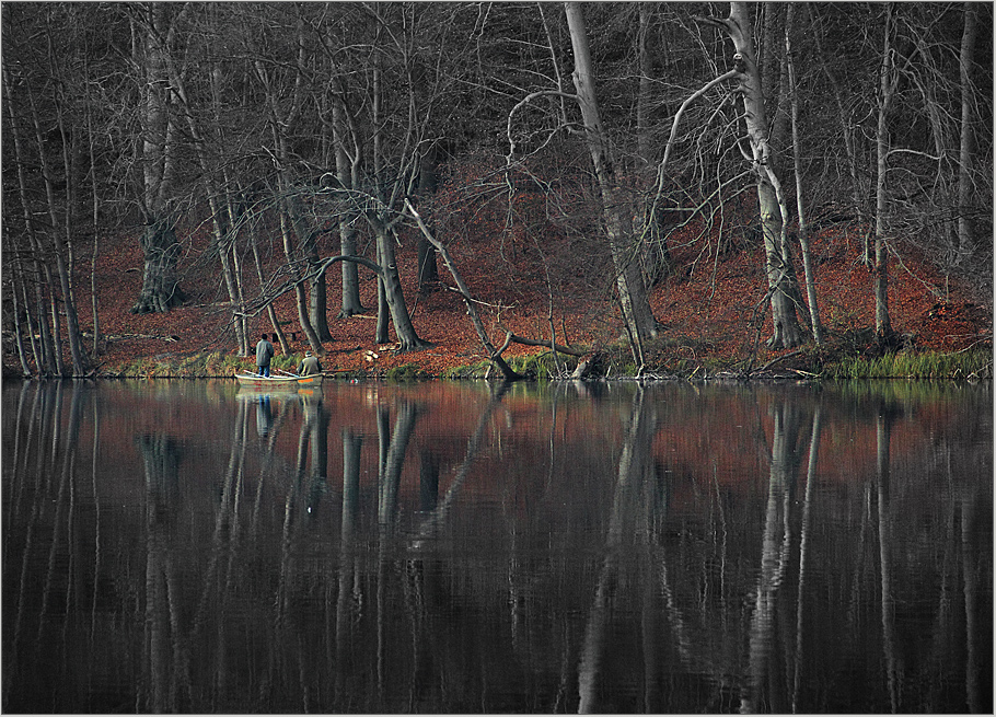 Angler auf dem Huwenowsee