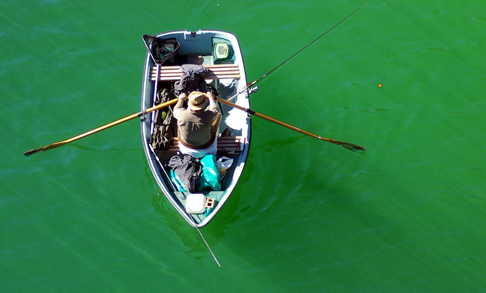 Angler auf Raubfischfang