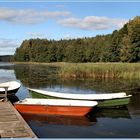 Angler Boote am Sawica See