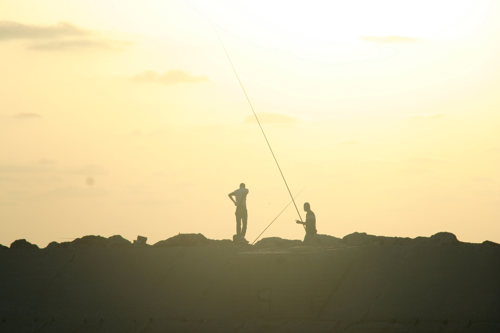 Angler im Hafen von Jaffa