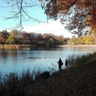 Angler im Herbst