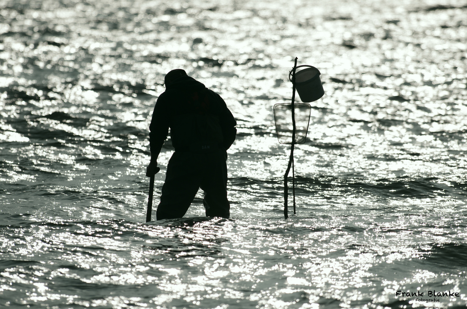 Angler im Meer