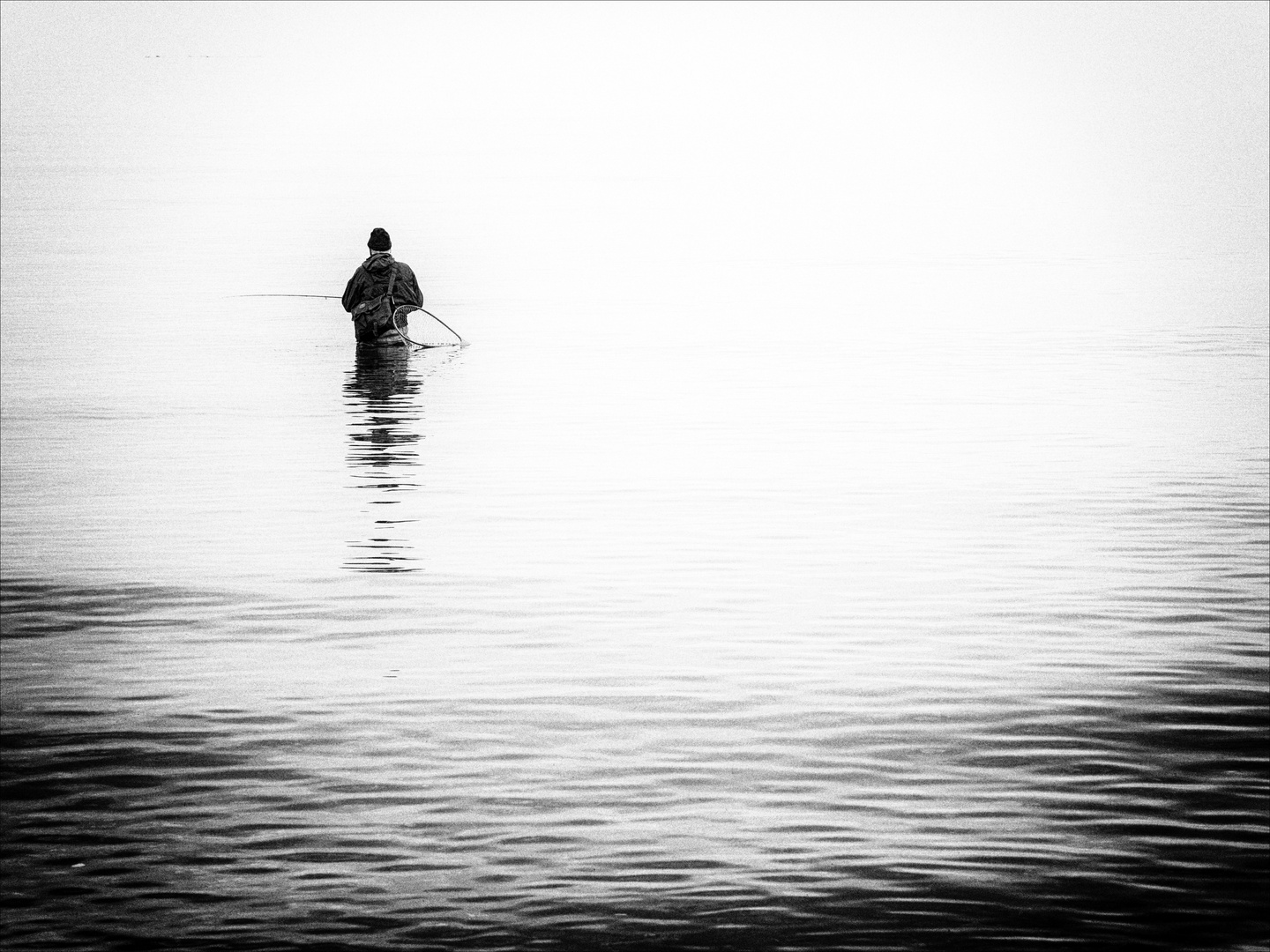 Angler im Nebel